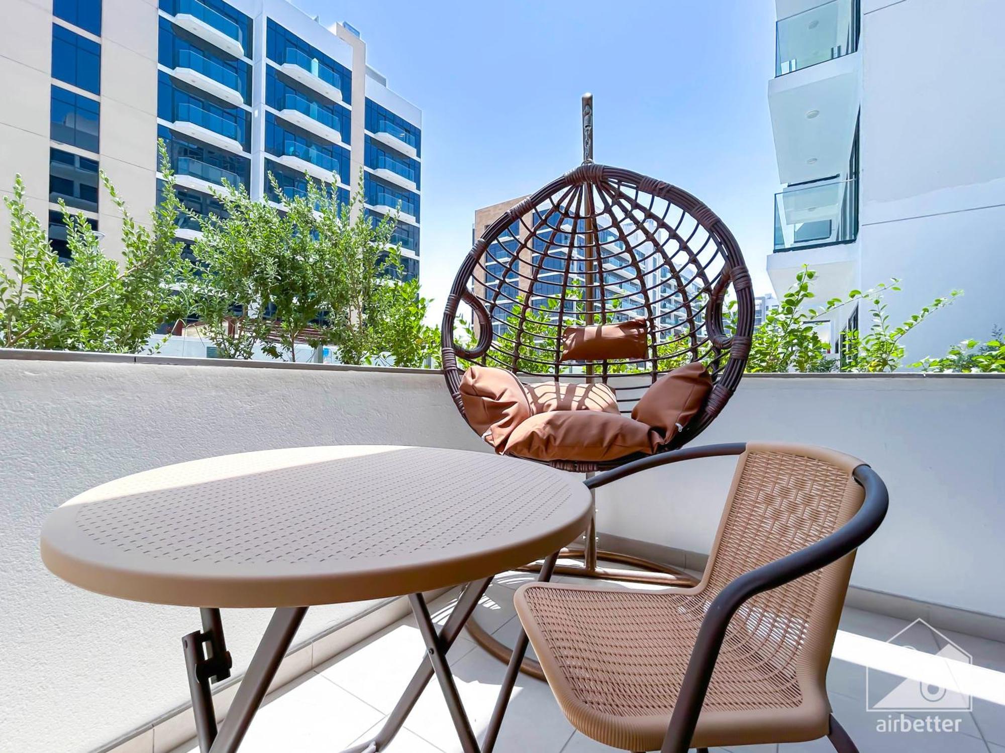 Charming Studio With Balcony In Azizi Riviera Dubai Exterior foto